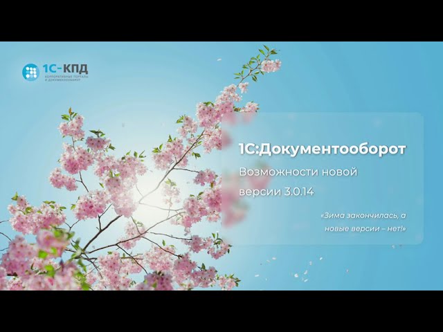 1С-КПД: 428 - Видеообзор 1С:Документоборот 3.0.14 - видео