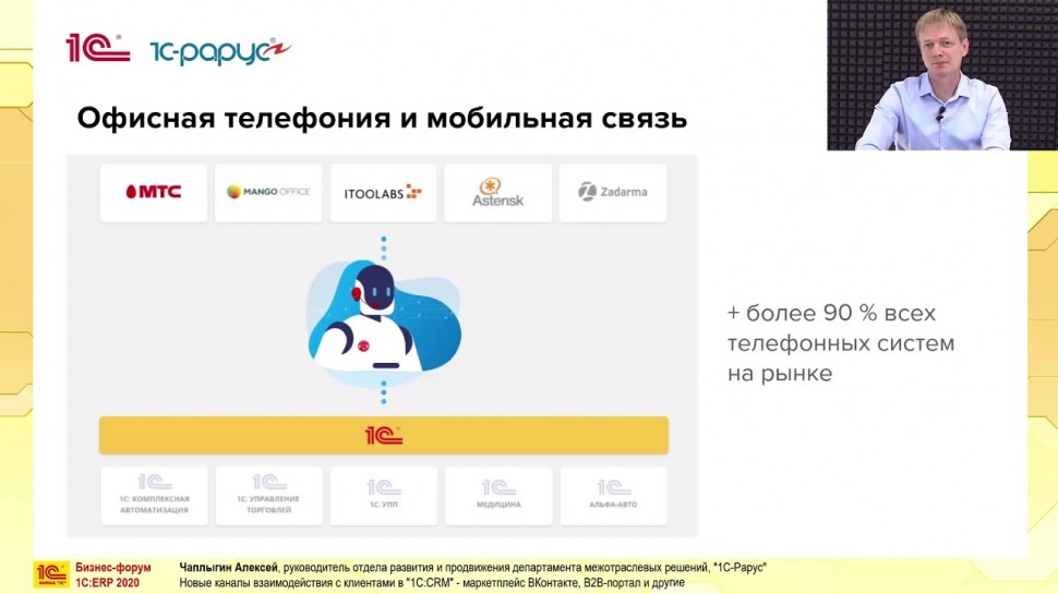 1С-Рарус: Новые каналы взаимодействия с клиентами в 1С:CRM – маркетплейс ВКонтакте, B2B-портал и дру