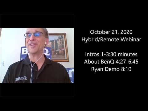 DLP: BenQ Hybrid Classroom remote learning Webinar from 10/21/2020 - видео