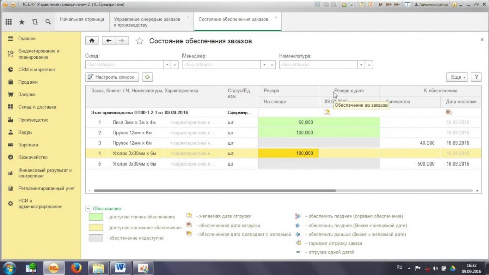 Обеспечение заказа. Состояние обеспечения заказов в 1с. ERP состояние обеспечения заказов. Состояние обеспечения заказов в 1с ERP.
