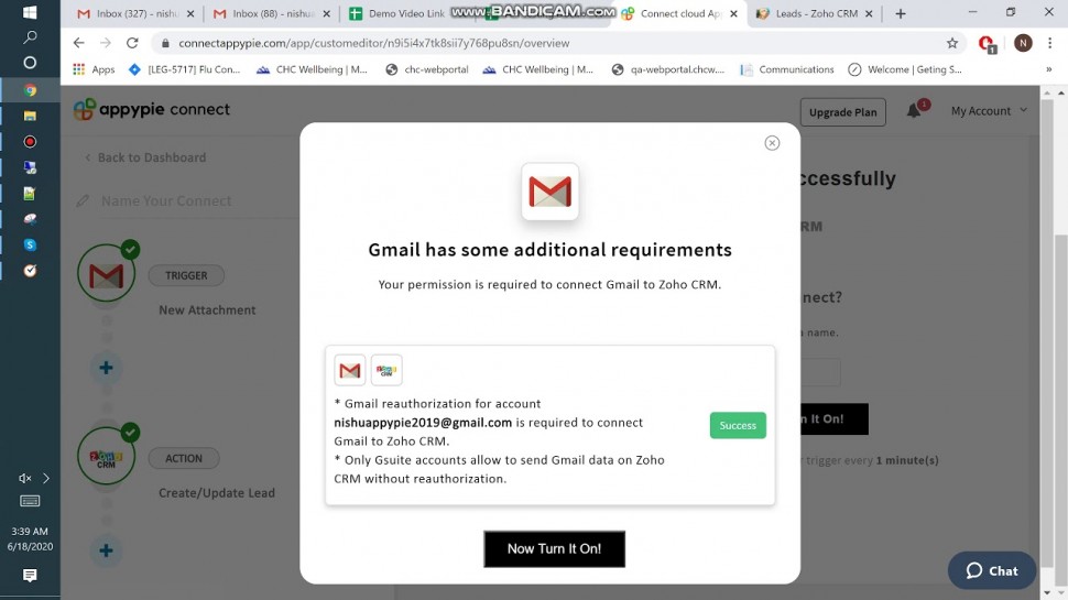 CRM: Gmail ( consumer account) + Zoho CRM - видео