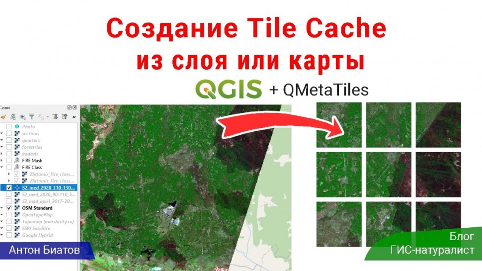 ГИС: Как создать тайловый кэш из слоя QGIS - видео