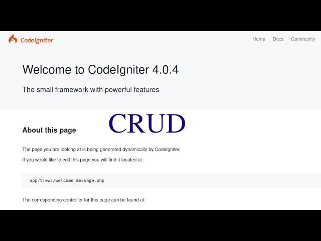 PHP: CodeIgniter 4 создание CRUD приложения - видео