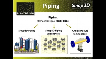 CSoft: Smap3D Plant Design с Solid Edge - программный комплекс для проектирования трубопроводов - ви