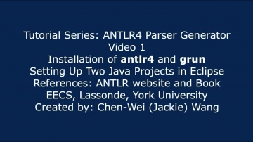 Java: EECS4302 ANTLR4 Parser Generator Tutorial: Part 1 - видео