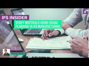 Verify Materials Using Visual Planning in IFS Manufacturing