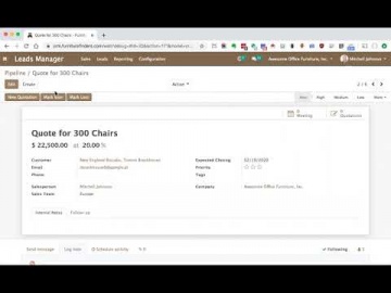 CRM: Odoo Quick Start - Leads Manager CRM - видео