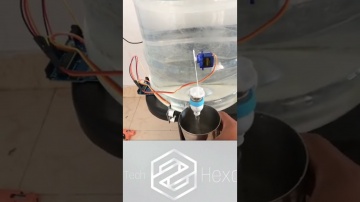 SCADA: Arduino based automatic water tap usingultra sonic sensor and micro servo - видео