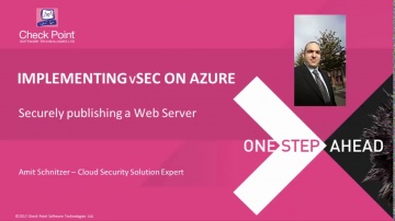 Check Point: Step-By-Step Guide for Securing a Web Server on Azure using CloudGuard IaaS (prev. vSE