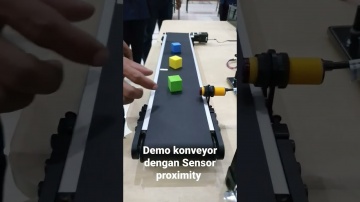 SCADA: Demo konveyor dengan sensor Proximity - Arduino Program - видео