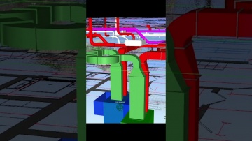 BIM: BIM строительство. Вентиляция 1500 кубов. BIM design. 1500m3 - видео